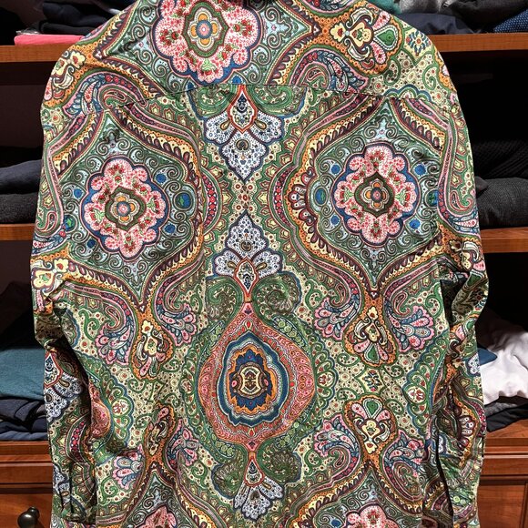 ROBERT GRAHAM MULTICOLORED BUTTON DOWN SHIRT-MENS LARGE - Picture 3 of 4